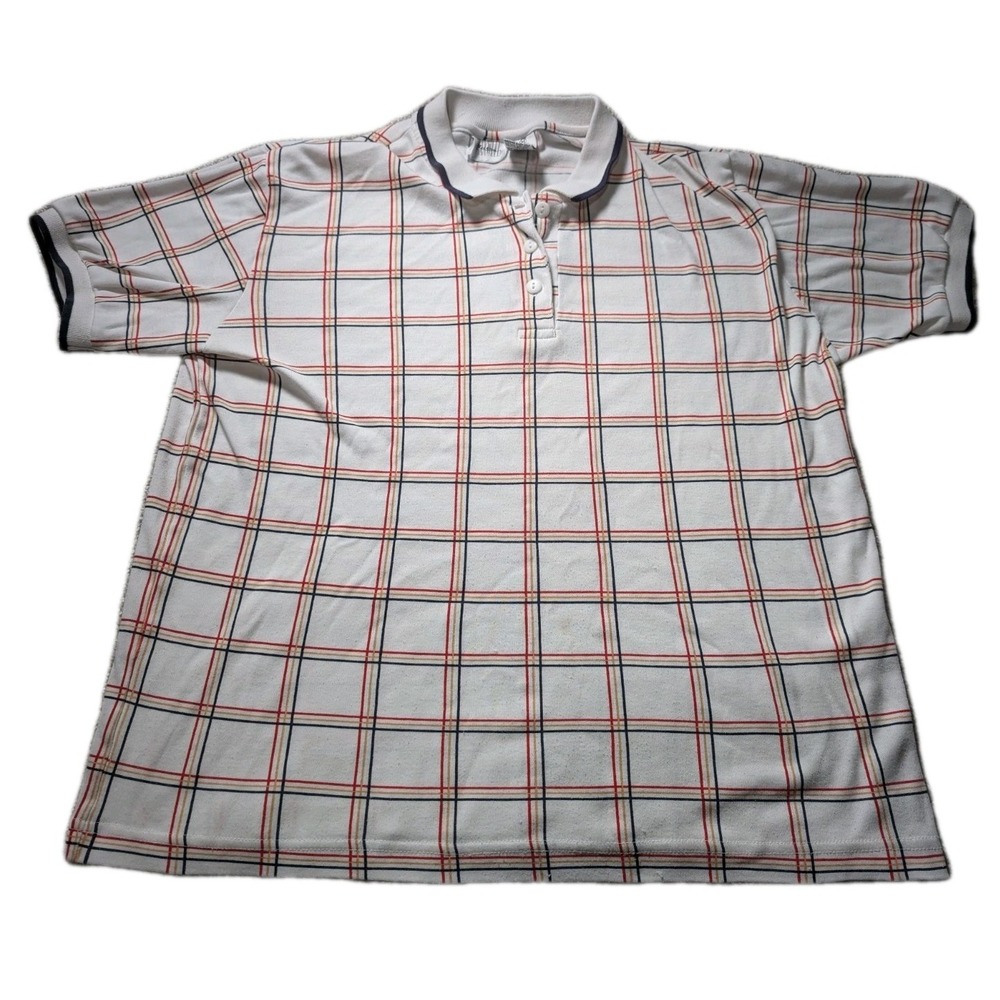VTG Jason Maxwell 80s Women's Polo Shirt Multi Color  Pastel Preppy Tennis M‎
